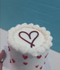 video mini heart valentines cake